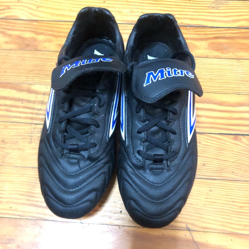 Mitre Men’s Black Athletic Shoes with Blue Details
